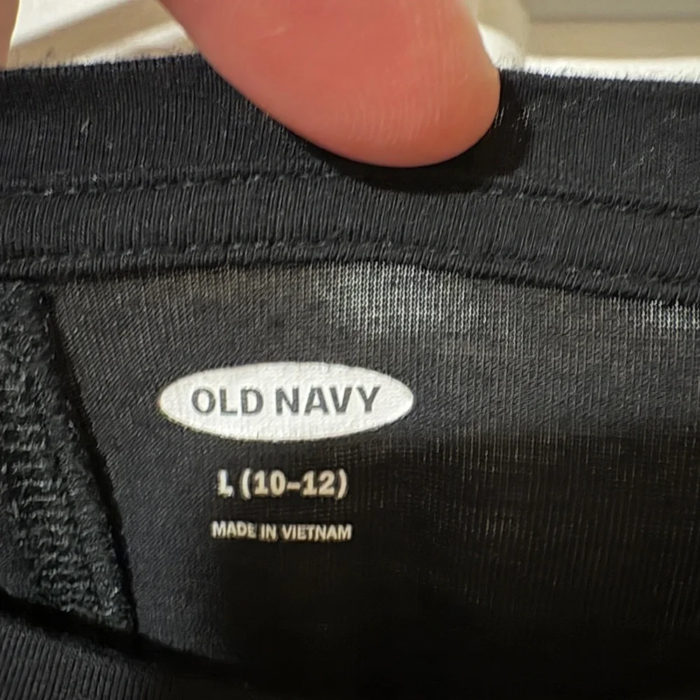 Old Navy Black Short Sleeve Oversized Hi-Lo Tee